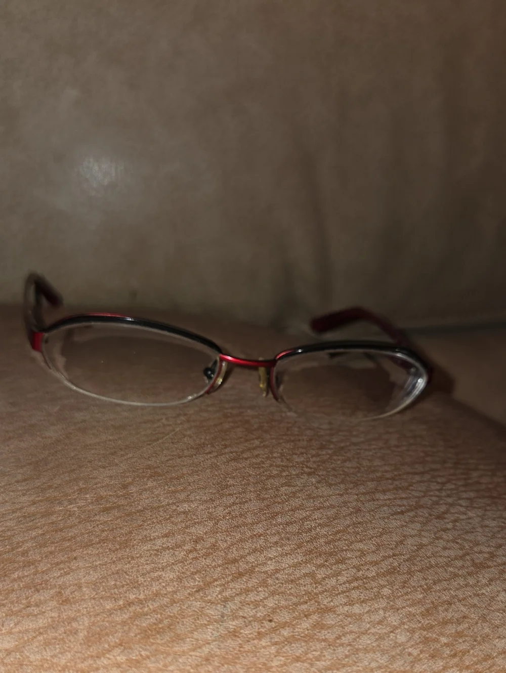 Mikli Women's Red Semi-Rim Eyeglasses - Sleek Everyday Frame
